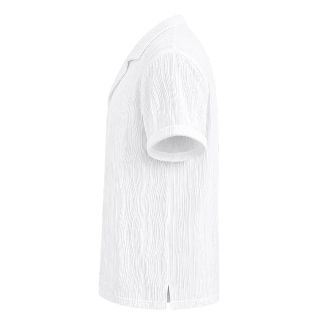 Coronado Resort Wear Company Men's White Textured Resort Camp Collar Shirt