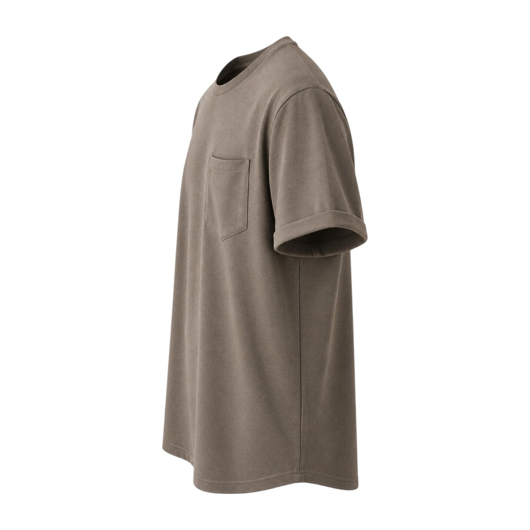 Coronado Resort Wear Company Men's Taupe Pocket Crew Neck T-Shirt