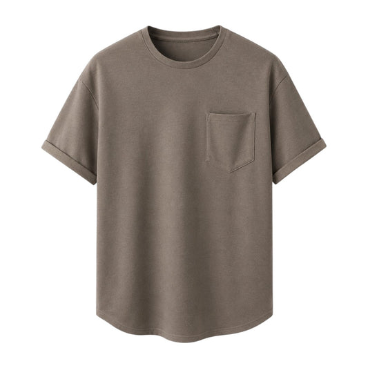 Coronado Resort Wear Company Men's Taupe Pocket Crew Neck T-Shirt