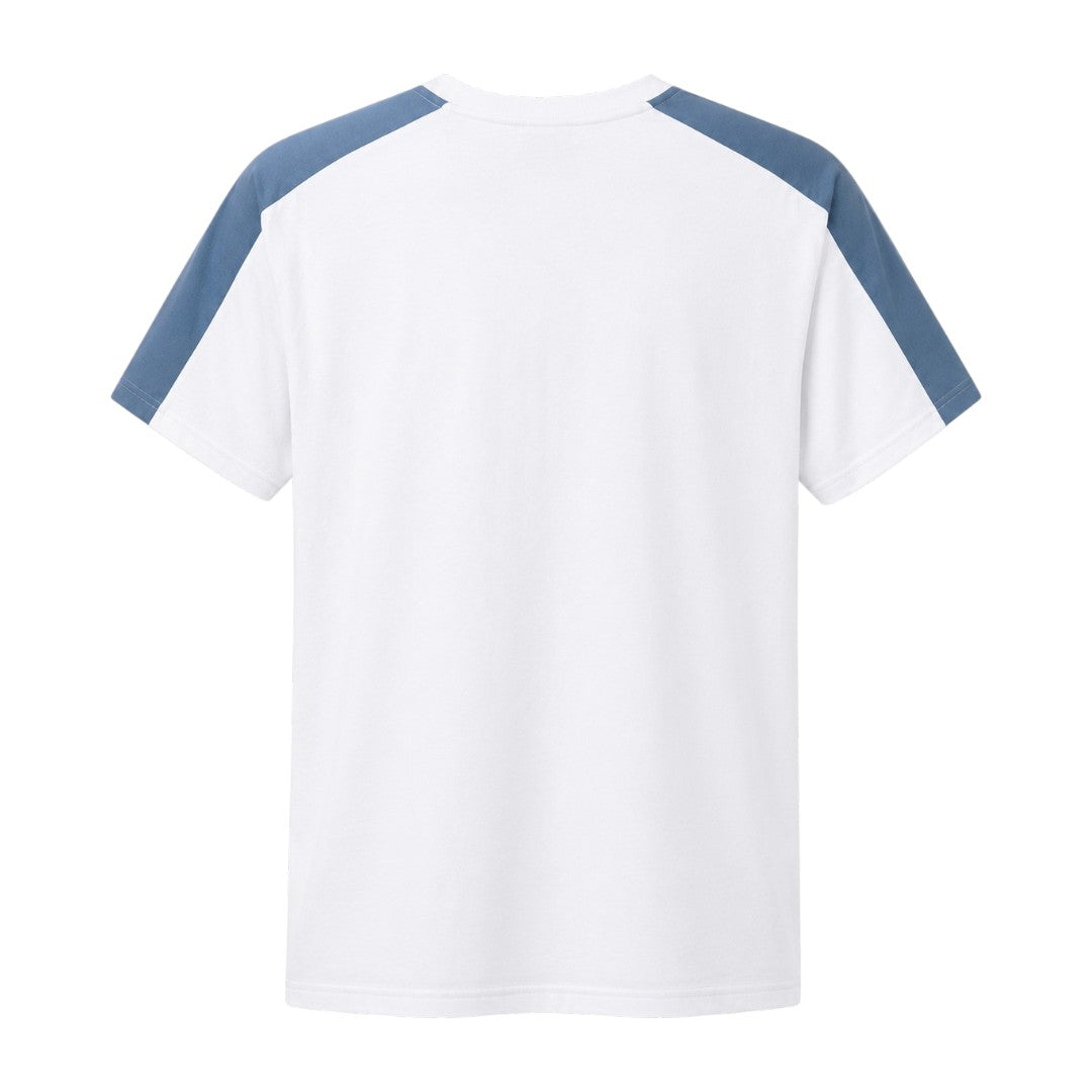 Coronado Resort Wear Company Men's White & Sky Blue Contrast Crew Neck T-Shirt